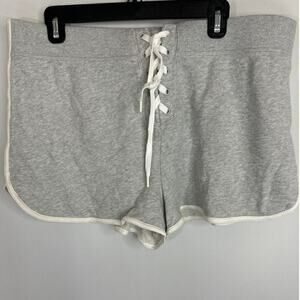 Offline‎ By Aerie Lace Up Sweat Shorts Grey XL NWT